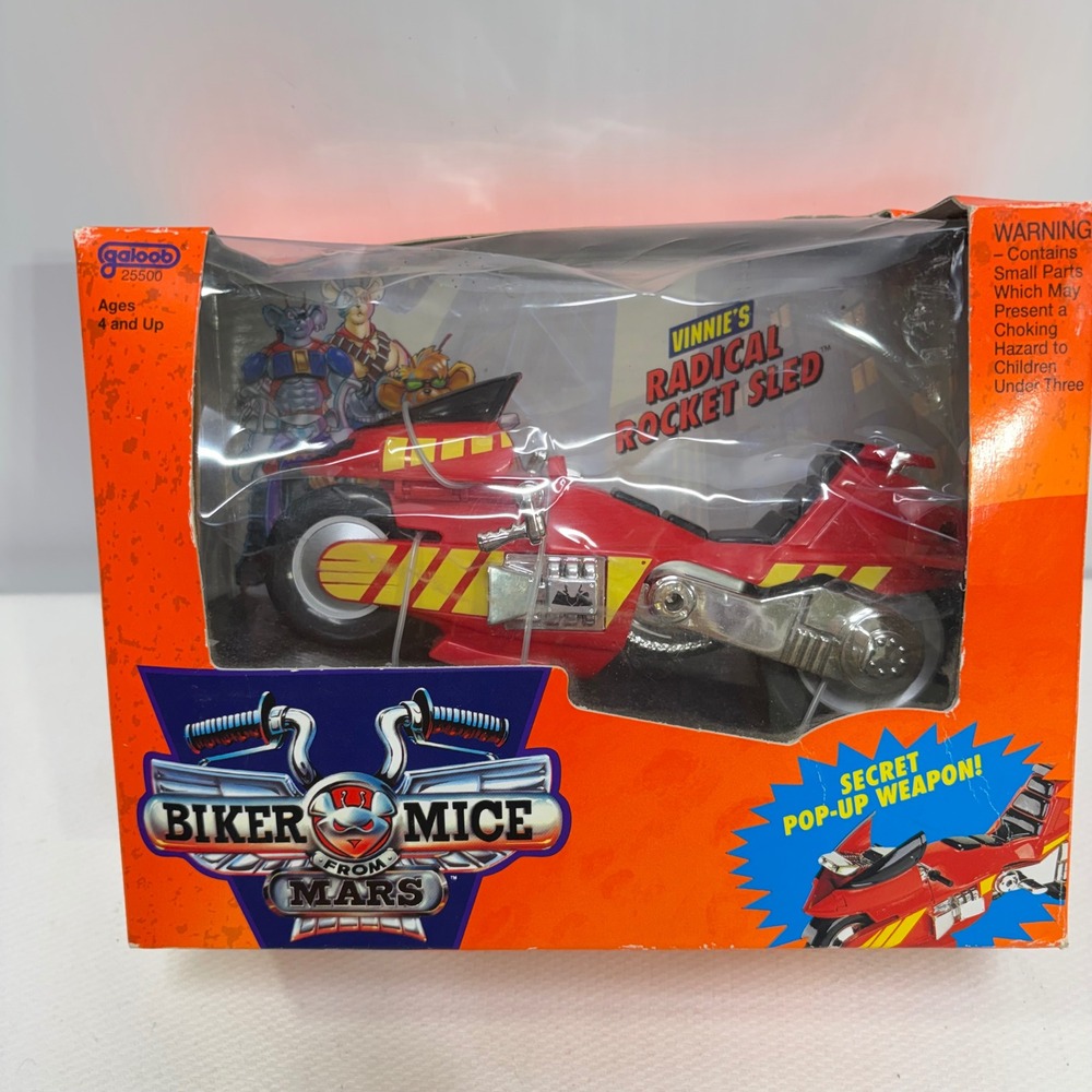 Vintage 1993 Galoob Biker Mice From Mars Vinnies Radical Rocket Sled 25500 NEW